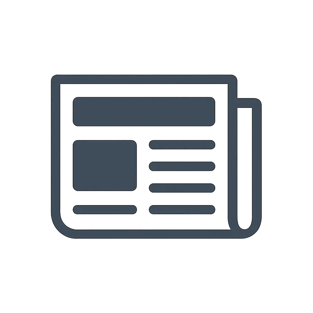 Newspaper icon for articles